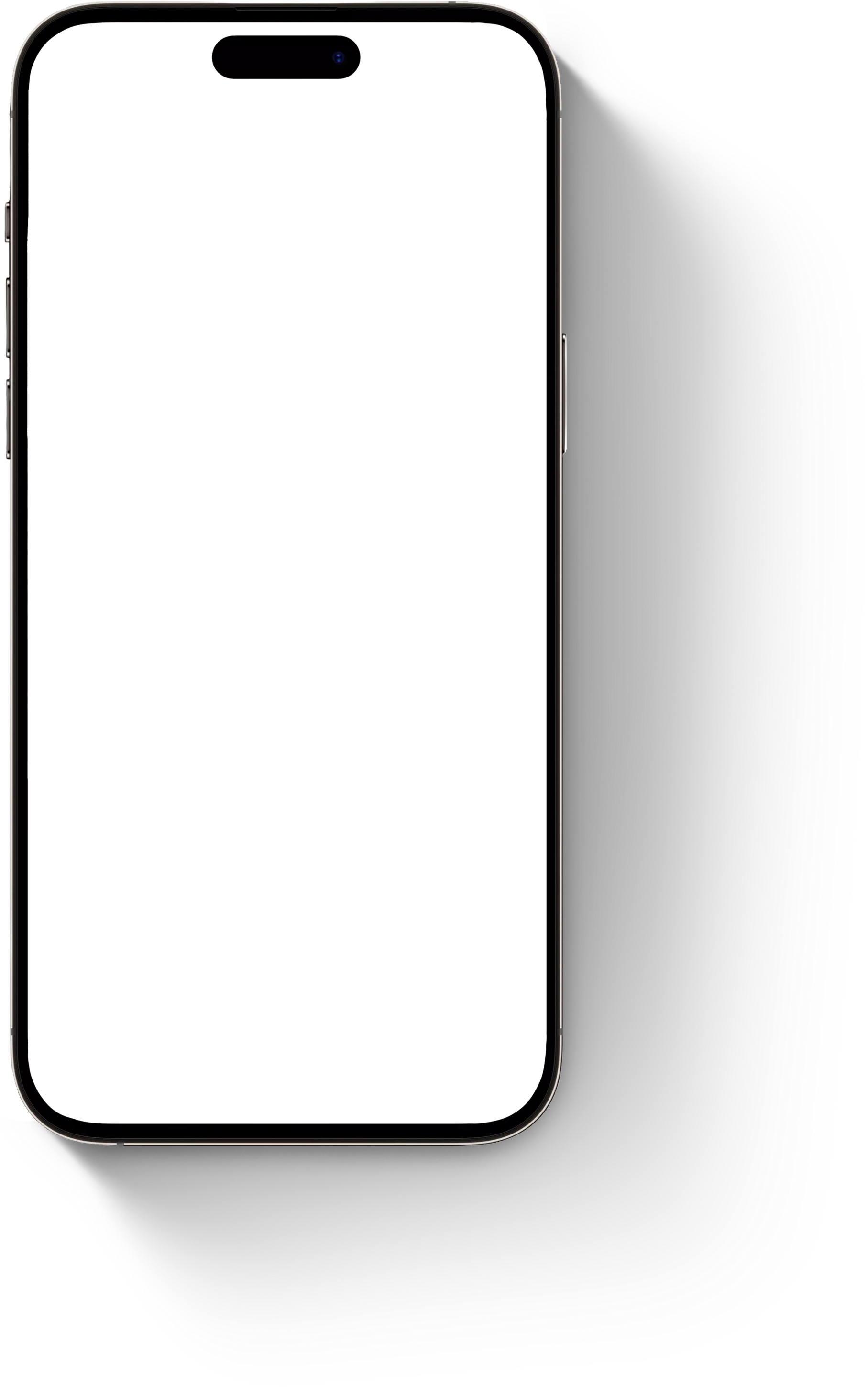 iphone screen mockup with shadow